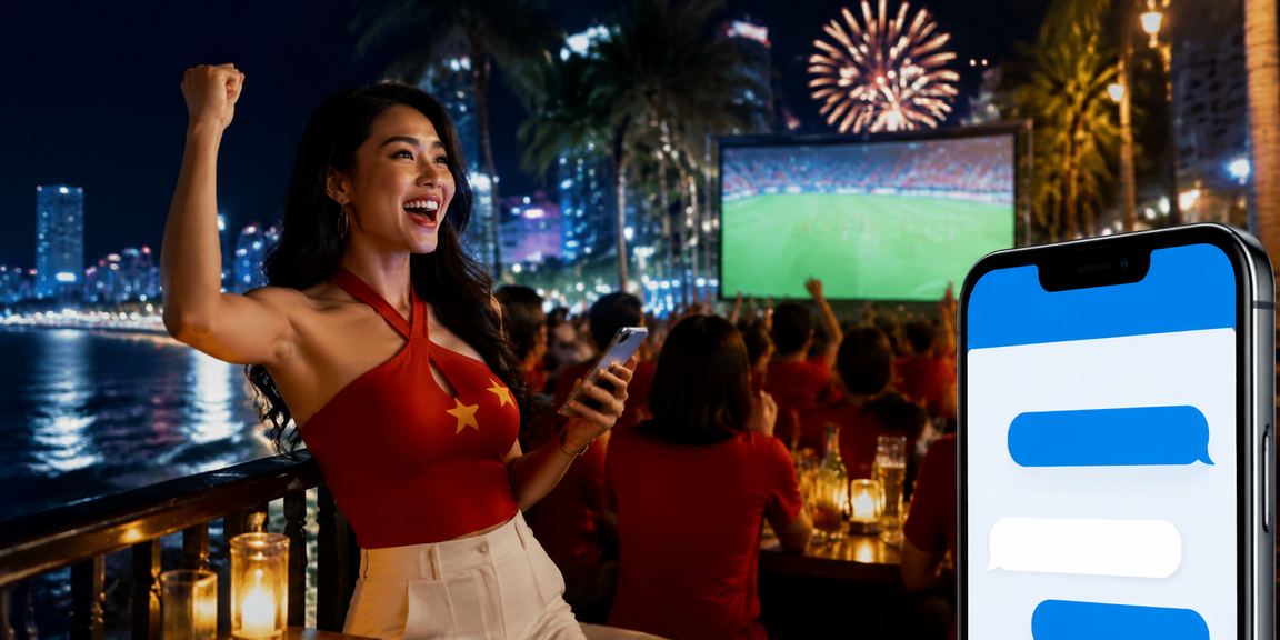 Người chơi tại bãi biển Nha Trang trải nghiệm casino trực tuyến qua điện thoại